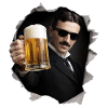 Nikola with beer and sunglasses