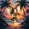 Fiddler Fairy in Tropical Sunset