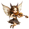 Fairy Violin with Honey Wings