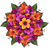 Floral bouquet in warm tones