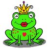 Royal frog with heart
