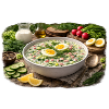 Sahnige Gemüse-Eier-Suppe Okroschka