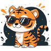Orange Tiger Sunglasses