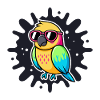 Parrot Pop Art Pink Glasses