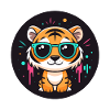 Tiger Neon Turquoise Glasses