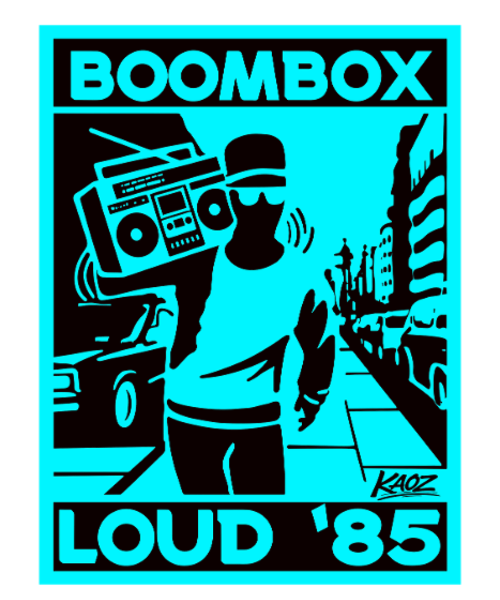 Boombox Loud 85 Neon Retro
