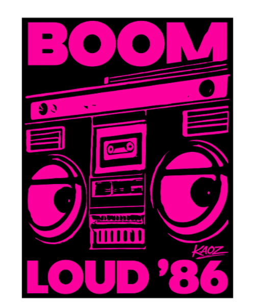 Boom Loud ’86 Boombox Neon