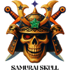 Samurai Skull t-shirt design.