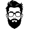 Bärtiger Hipster-Mann