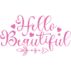 Hello Beautiful Script Hearts