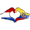 Holland Ecuador Flag Heart Used