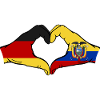 Germany Ecuador Flag Heart
