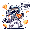 Kosmischer Waschbär-Pizza