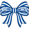 Blue White Bow Graphic