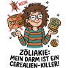 Glutenfrei Rebellin Cartoon