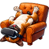 Gamer dog with VR glasses