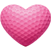 Pink Heart Golf Ball Texture