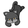 Chat Gris Grognon