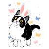 Easter Cat with Bunny Ears