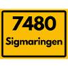 OLD POSTCODE RETRO 7480 SIGMARINGEN HEIMAT