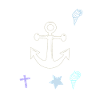 Maritim Anker Kreuz Eiscrem