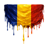 Romania Flag Drop Art