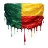 Benin flag in teardrop style