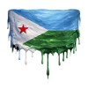 Djibouti Flag Drop Art
