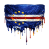 Cape Verde Dripping Flag Art