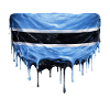 Botswana Flag Drop Art