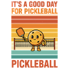 Pickleball-lustiger Spieler – es ist ein guter Tag für