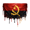 Angola Flag Drop Art