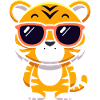 Tiger-Cartoon-Sonnenbrillen