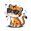 Tiger chic cartoon sunglasses