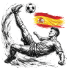 Football overhead kick Spain style