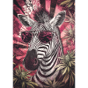 Zebra with sunglasses in cannabis psychedel