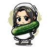 Cucumber Wielding Maid Charm