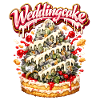 Wedding Cake Graffiti Bud Art Print