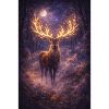 Mystical deer with light antlers
