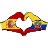 Spanien Ecuador Flagge Herz