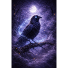 Mystic Raven in the Moonlight