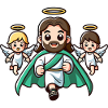 Cute Jesus Angel Religion
