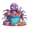 Purple Kraken in Bucket Chaos
