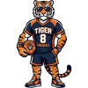 Tiger Handball Jersey Number 8 Motif