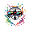 Rainbow Raccoon