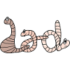 Dad as an earthworm lettering