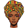 African Headscarf Portrait