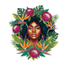 Tropical Blossom Portrait