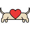 Dackel Herz Liebe Hundemama