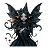 Dark Fairy with Black Wings